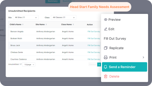 Survey Completion Monitoring and Auto-Reminders